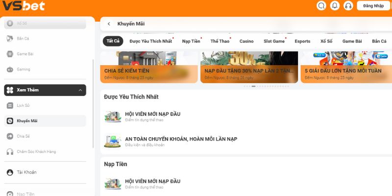 VSBET Nhà Cái Được Game Thủ Yêu Thích Nhất Năm 2025 5 Top 10+ Nhà Cái Uy Tín Nhất 2025 Dành Cho Bet Thủ Việt Chương Trình Khuyến Mãi Đặc Biệt Tại Nhà Cái Vsbet